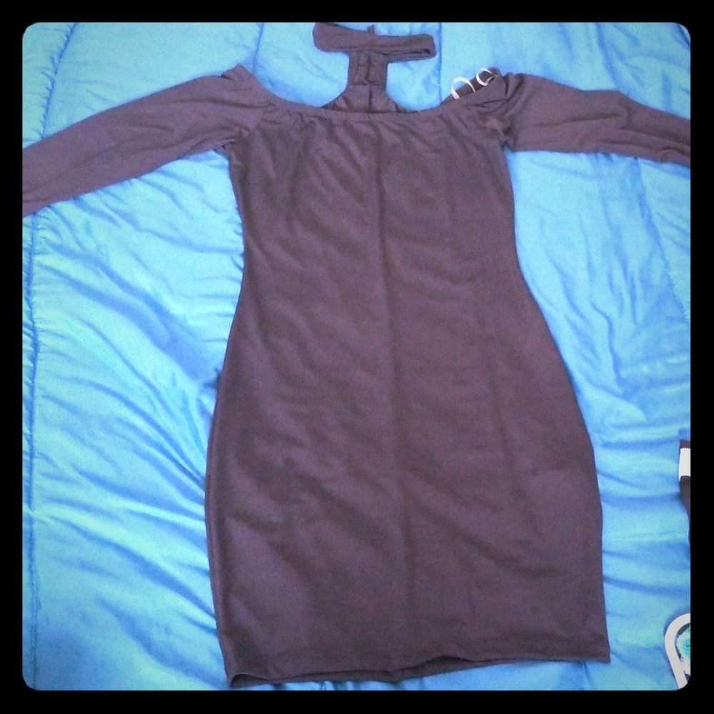 Black choker dress